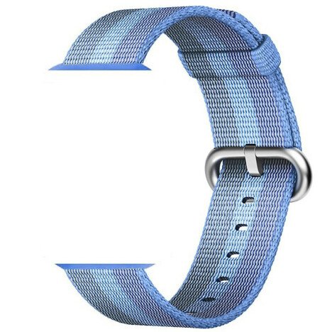 Curea iUni compatibila cu Apple Watch 1/2/3/4/5/6/7, 40mm, Nylon, Woven Strap, Blue