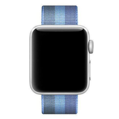 Curea iUni compatibila cu Apple Watch 1/2/3/4/5/6/7, 40mm, Nylon, Woven Strap, Blue